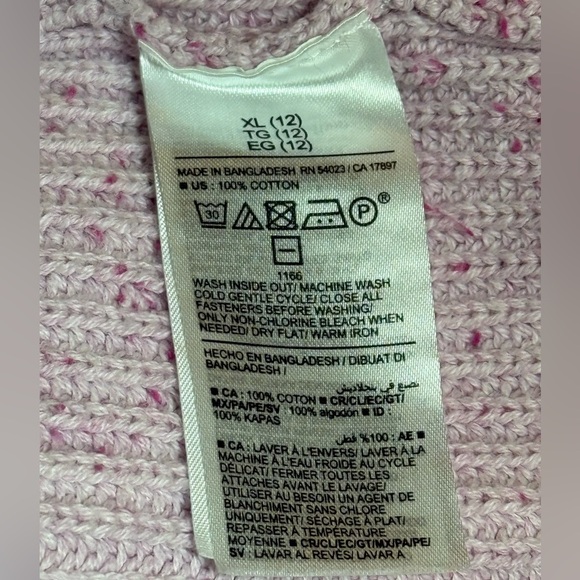 OLD NAVY Pink Button-Up Women's crop Sweater/size XL - Picture 9 of 9